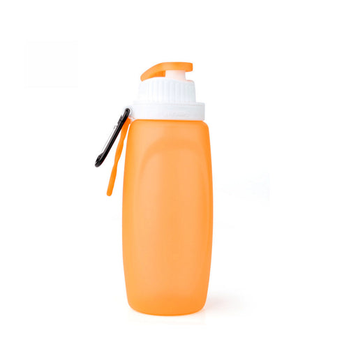 AussieSuperStore Homeware Supplies Hydra-flex Portable Collapsible Silicone Flexible Sports Drink Bottle Orange CBSILIFOLDBOTLEORG